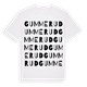 White t-shirt med Gummerud ordlek t-shirt