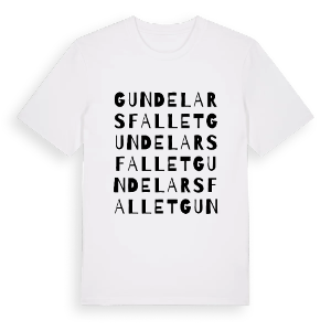 Gundelarsfallet ordlek t-shirt – ekologisk bomull t-shirt från PinShirt
