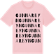 Pink Cotton t-shirt med Gunnarbyn ordlek t-shirt