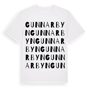 Gunnarbyn ordlek t-shirt – ekologisk bomull t-shirt från PinShirt