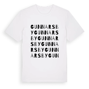 Gunnarsby ordlek t-shirt – ekologisk bomull t-shirt från PinShirt