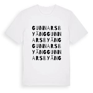 Gunnarsbyäng ordlek t-shirt – ekologisk bomull t-shirt från PinShirt