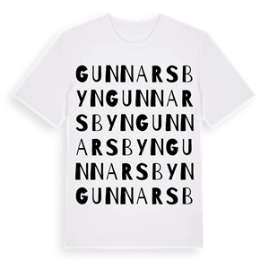 Gunnarsbyn ordlek t-shirt – ekologisk bomull t-shirt från PinShirt