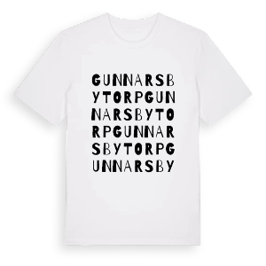 Gunnarsbytorp ordlek t-shirt – ekologisk bomull t-shirt från PinShirt