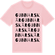 Pink Cotton t-shirt med Gunnarskär ordlek t-shirt
