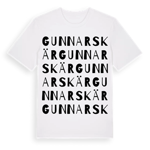 Gunnarskär ordlek t-shirt – ekologisk bomull t-shirt från PinShirt