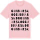 Pink Cotton t-shirt med Gunnarskog ordlek t-shirt