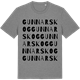 Mid Heather Gray t-shirt med Gunnarskog ordlek t-shirt