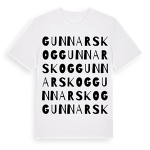 Gunnarskog ordlek t-shirt – ekologisk bomull t-shirt från PinShirt