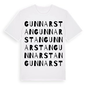 Gunnarstan ordlek t-shirt – ekologisk bomull t-shirt från PinShirt