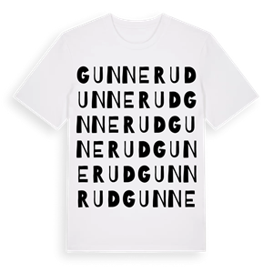 Gunnerud ordlek t-shirt – ekologisk bomull t-shirt från Pinshirt