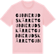 Pink Cotton t-shirt med Gunnerudskärret ordlek t-shirt