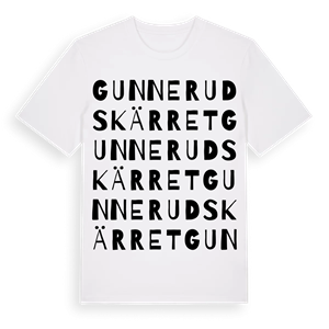 Gunnerudskärret ordlek t-shirt – ekologisk bomull t-shirt från PinShirt
