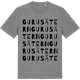Mid Heather Gray t-shirt med Gurusätern ordlek t-shirt