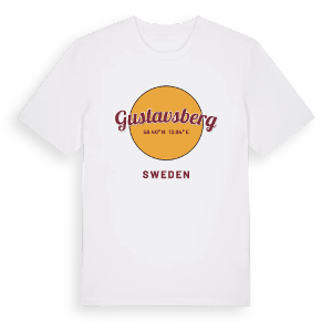 Gustavsberg cirkel t-shirt – ekologisk bomull t-shirt från PinShirt