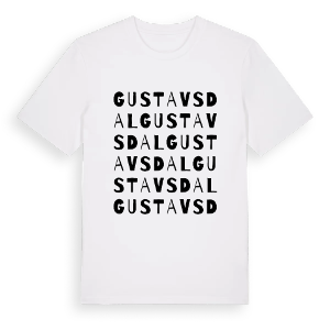 Gustavsdal ordlek t-shirt – ekologisk bomull t-shirt från PinShirt