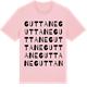 Pink Cotton t-shirt med Guttane ordlek t-shirt