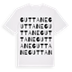 White t-shirt med Guttane ordlek t-shirt