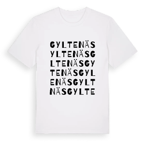 Gyltenäs ordlek t-shirt – ekologisk bomull t-shirt från PinShirt