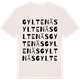 Vintage White t-shirt med Gyltenäs ordlek t-shirt