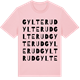 Pink Cotton t-shirt med Gylterud ordlek t-shirt
