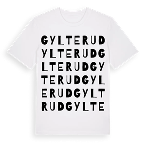 Gylterud ordlek t-shirt – ekologisk bomull t-shirt från Pinshirt