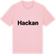 Pink Cotton t-shirt med Hackan fetstil t-shirt