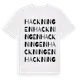 White t-shirt med Hackningen ordlek t-shirt