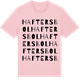 Pink Cotton t-shirt med Haftersbol ordlek t-shirt