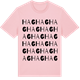 Pink Cotton t-shirt med Hag ordlek t-shirt