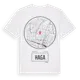 White t-shirt med Haga t-shirt