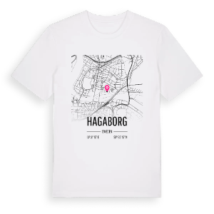 Hagaborg karta t-shirt – ekologisk bomull t-shirt från PinShirt