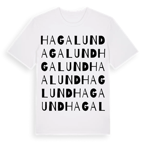 Hagalund ordlek t-shirt – ekologisk bomull t-shirt från PinShirt
