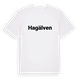 White t-shirt med Hagälven fetstil t-shirt