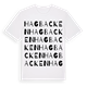 White t-shirt med Hagbacken ordlek t-shirt
