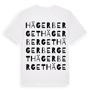Hägerberget ordlek t-shirt – ekologisk bomull t-shirt från PinShirt
