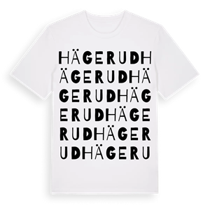 Hägerud ordlek t-shirt – ekologisk bomull t-shirt från Pinshirt