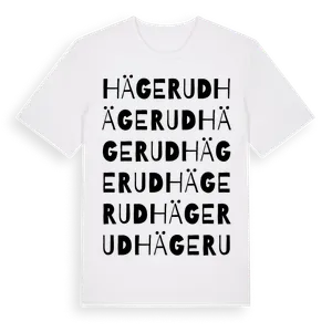Hägerud ordlek t-shirt – ekologisk bomull t-shirt från Pinshirt