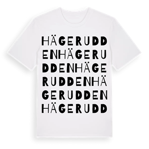 Hägerudden ordlek t-shirt – ekologisk bomull t-shirt från Pinshirt