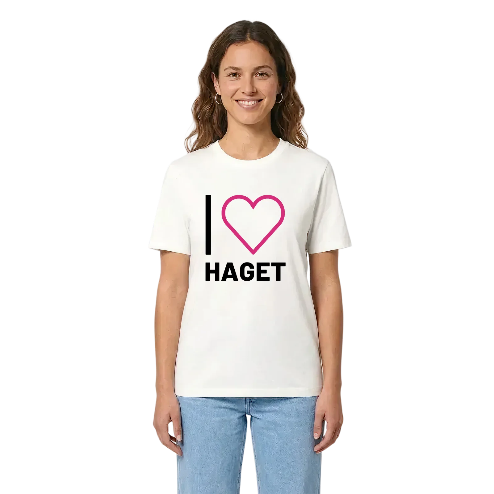 Jag älskar Haget t-shirt stort tryck – White, i miljö