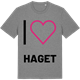 Mid Heather Gray t-shirt med Jag älskar Haget t-shirt stort tryck