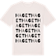 Vintage White t-shirt med Haget ordlek t-shirt