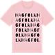 Pink Cotton t-shirt med Hagfolk ordlek t-shirt