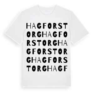 Hagfors torg ordlek t-shirt – ekologisk bomull t-shirt från Pinshirt
