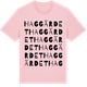 Pink Cotton t-shirt med Haggärdet ordlek t-shirt