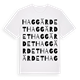 White t-shirt med Haggärdet ordlek t-shirt