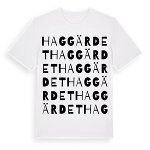 Haggärdet ordlek t-shirt – ekologisk bomull t-shirt från PinShirt