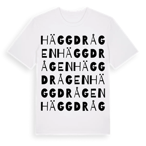 Häggdrågen ordlek t-shirt – ekologisk bomull t-shirt från PinShirt