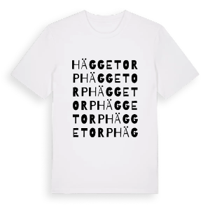 Häggetorp ordlek t-shirt – ekologisk bomull t-shirt från PinShirt