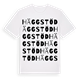 White t-shirt med Häggstöd ordlek t-shirt
